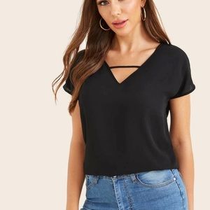 V-neck dolman sleeve top